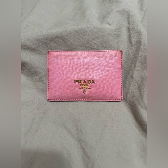 Prada Saffiano Leather Card Holder Wallet - Picture 1 of 10